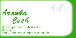 aranka cseh business card